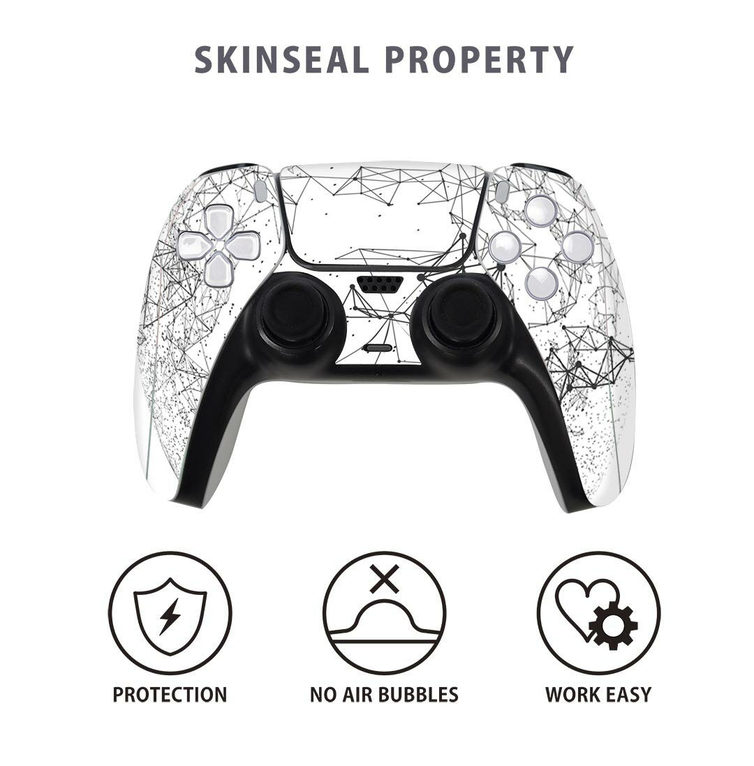 PS5用 ワイヤレスコントローラー 専用 スキンシール おしゃれなスキンシール 貼るだけでかんたんドレスアップ 気軽に着せ替えが楽しめるデザインステッカー