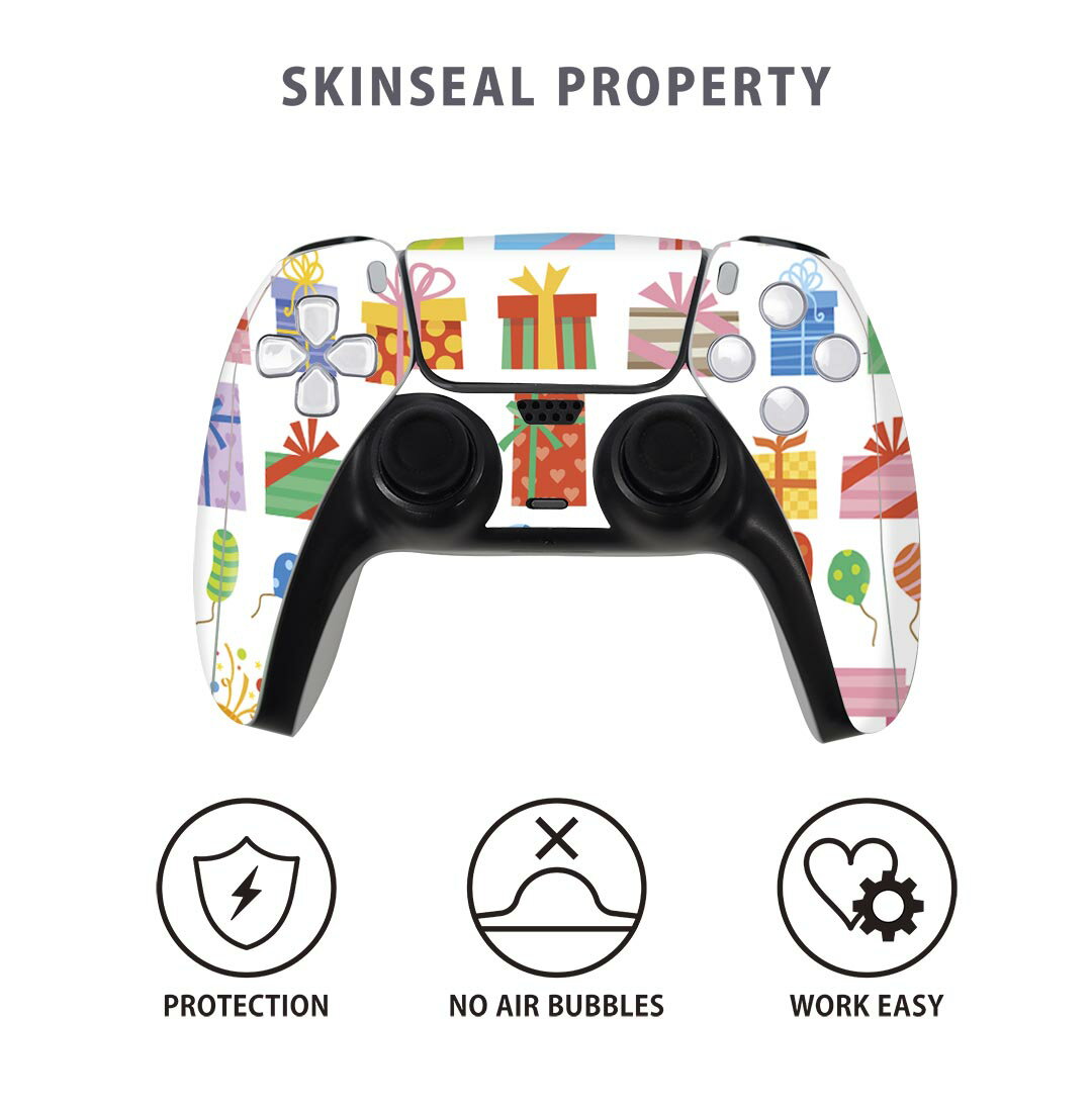 PS5用 ワイヤレスコントローラー 専用 スキンシール おしゃれなスキンシール 貼るだけでかんたんドレスアップ 気軽に着せ替えが楽しめるデザインステッカー