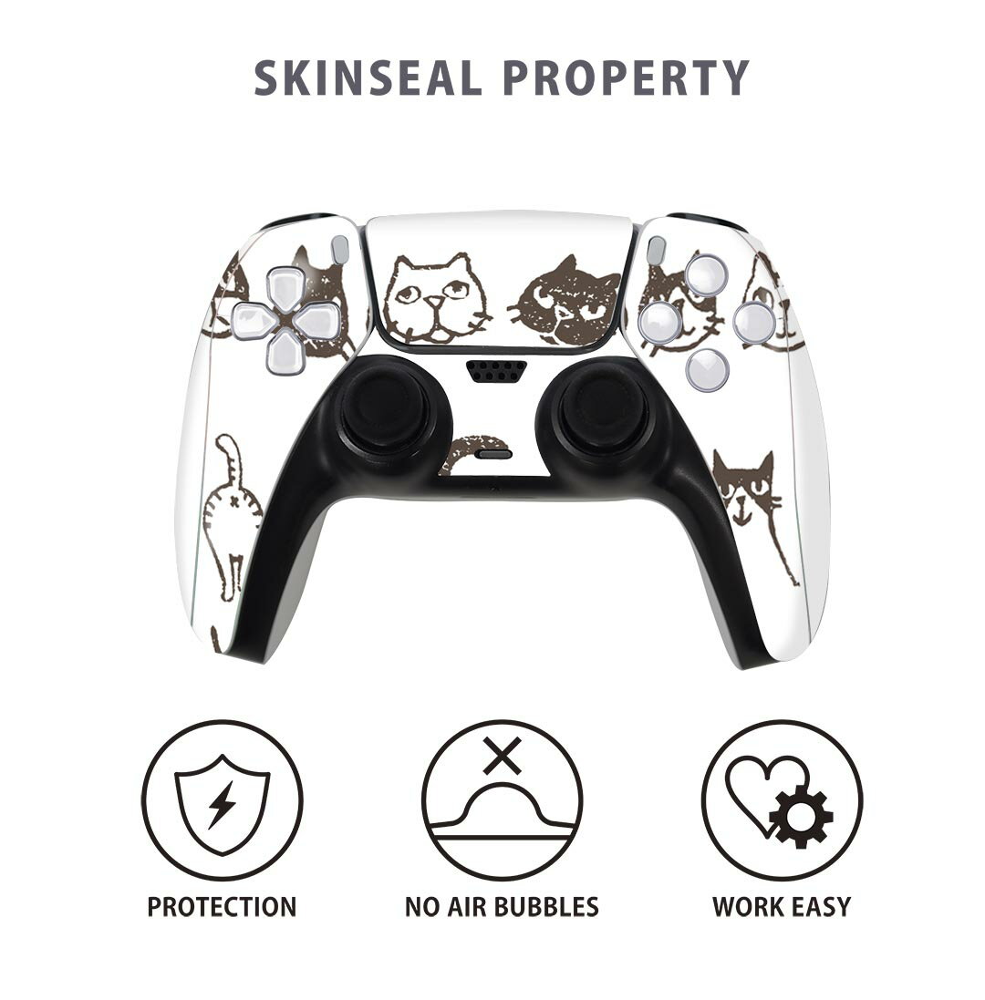 PS5用 ワイヤレスコントローラー 専用 スキンシール おしゃれなスキンシール 貼るだけでかんたんドレスアップ 気軽に着せ替えが楽しめるデザインステッカー