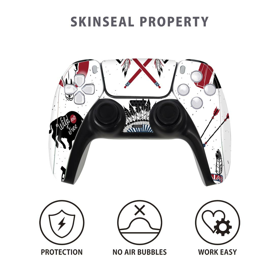 PS5用 ワイヤレスコントローラー 専用 スキンシール おしゃれなスキンシール 貼るだけでかんたんドレスアップ 気軽に着せ替えが楽しめるデザインステッカー