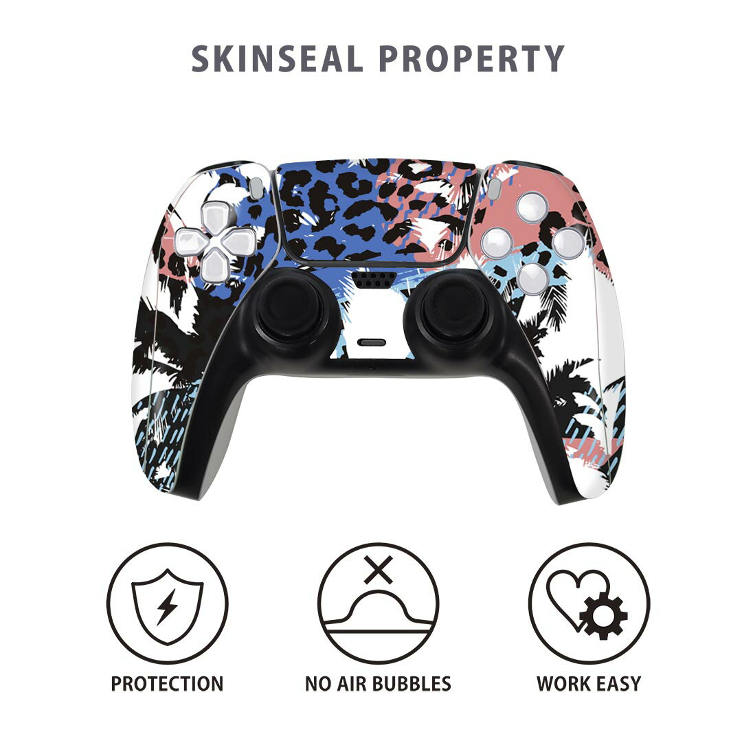 PS5用 ワイヤレスコントローラー 専用 スキンシール おしゃれなスキンシール 貼るだけでかんたんドレスアップ 気軽に着せ替えが楽しめるデザインステッカー