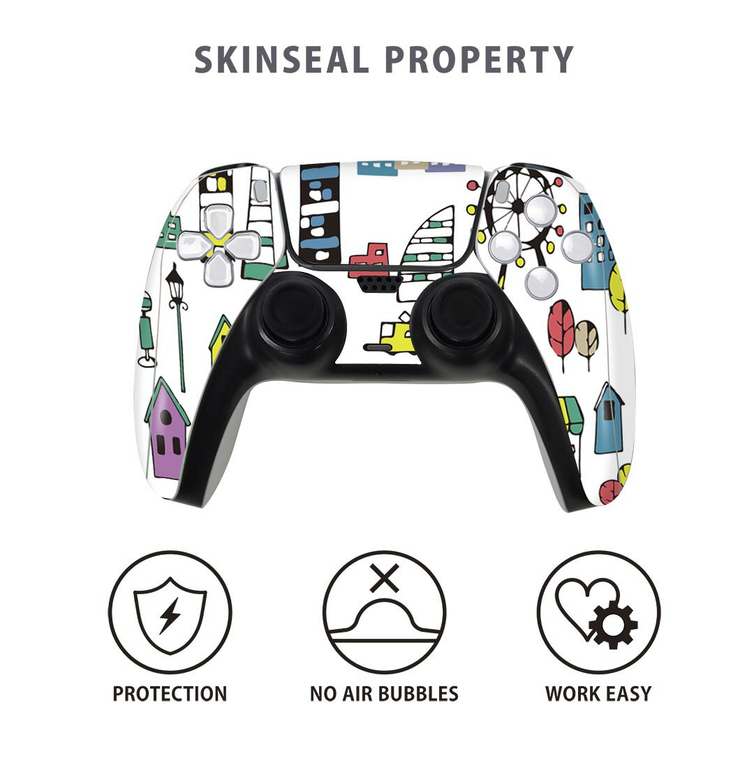 PS5用 ワイヤレスコントローラー 専用 スキンシール おしゃれなスキンシール 貼るだけでかんたんドレスアップ 気軽に着せ替えが楽しめるデザインステッカー