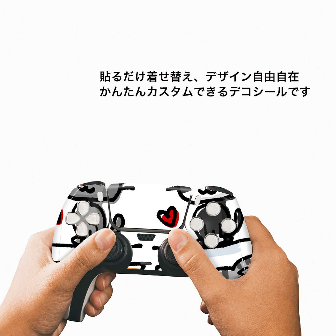 PS5用 ワイヤレスコントローラー 専用 スキンシール おしゃれなスキンシール 貼るだけでかんたんドレスアップ 気軽に着せ替えが楽しめるデザインステッカー