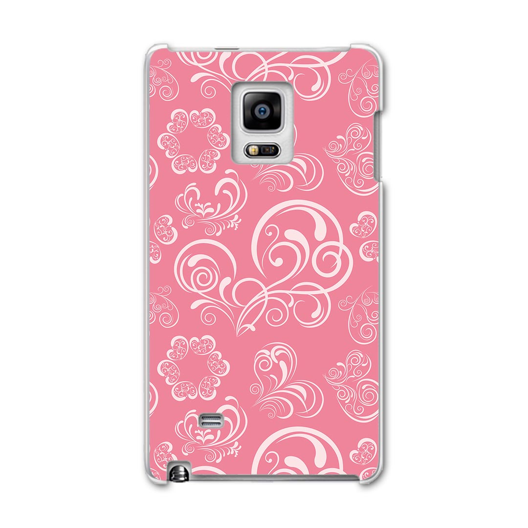 SC-01G GALAXY Note Edge ギャラクシー ノート エッジ sc01g docomo ドコモ スマホ カバー ケース スマホケース スマホカバー PC ハードケース ピンク　花　レース ラブリー 005597(2.0)