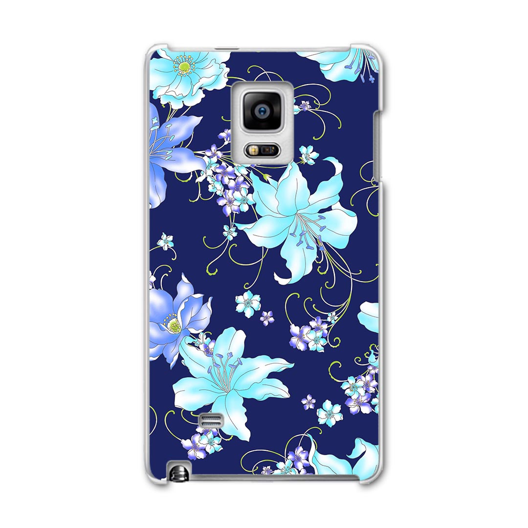 SC-01G GALAXY Note Edge ギャラクシー ノート エッジ sc01g docomo ドコモ スマホ カバー ケース スマホケース スマホカバー PC ハードケース 花 フラワー 水色 青 ブルー フラワー 008641