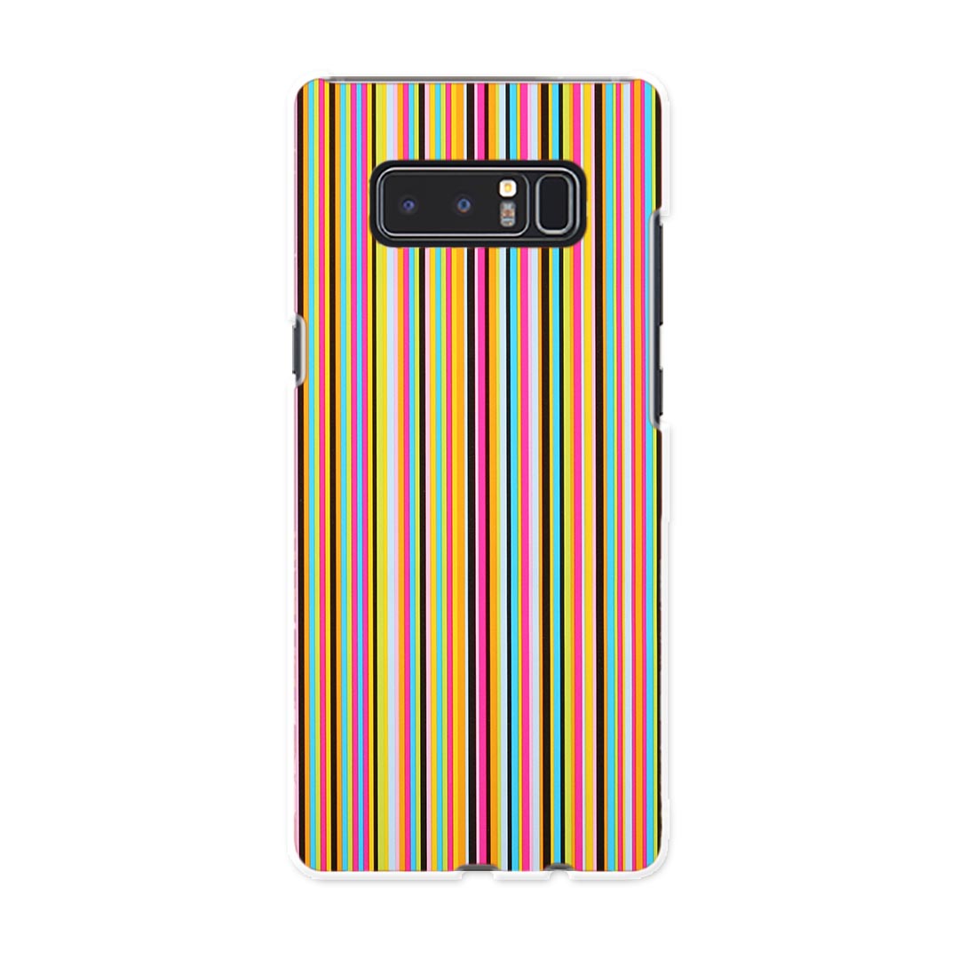 Galaxy Note8 SCV37 au エーユー スマホ カバー スマホケース ハード pc ケース ボーダー　カラフル チェック・ボーダー 003410