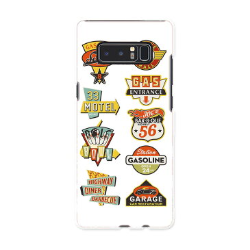 Galaxy Note8 SCV37 au エーユー スマホ カバー スマホケース ハード pc ケース ワッペン カラフル 外国 その他 ユニーク 003505