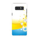 SC-01K Galaxy Note8 ギャラクシー ノートエイト sc01k docomo ドコモ スマホ カバー ケース スマホケース スマホカバー PC ハードケース 花 フラワー イエロー 青 ブルー フラワー 007565(2)