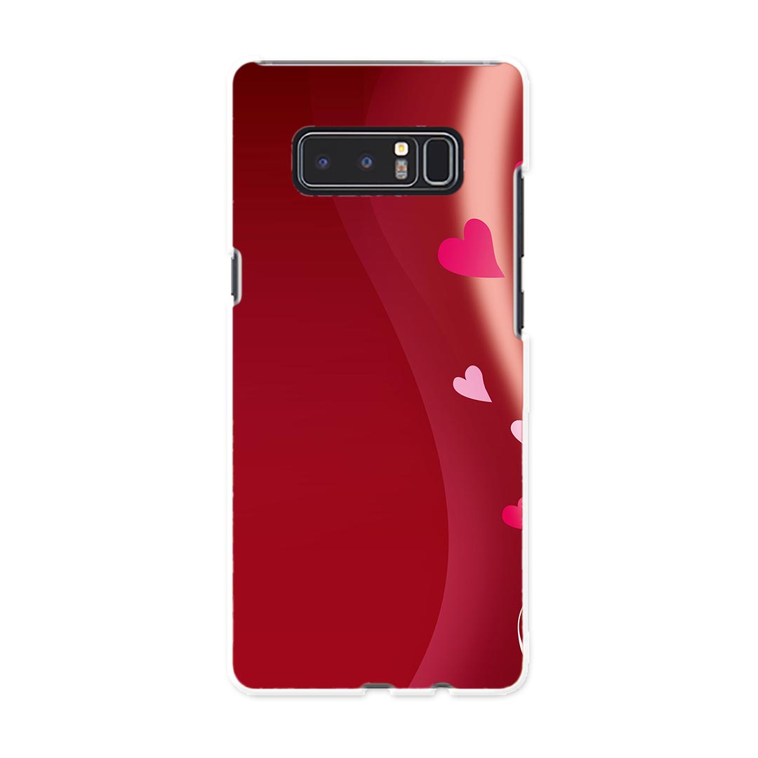 SC-01K Galaxy Note8 ギャラクシー ノートエイト sc01k docomo ドコモ スマホ カバー ケース スマホケース スマホカバー PC ハードケース 赤　レッド　ハート　ピンク ラブリー 007840