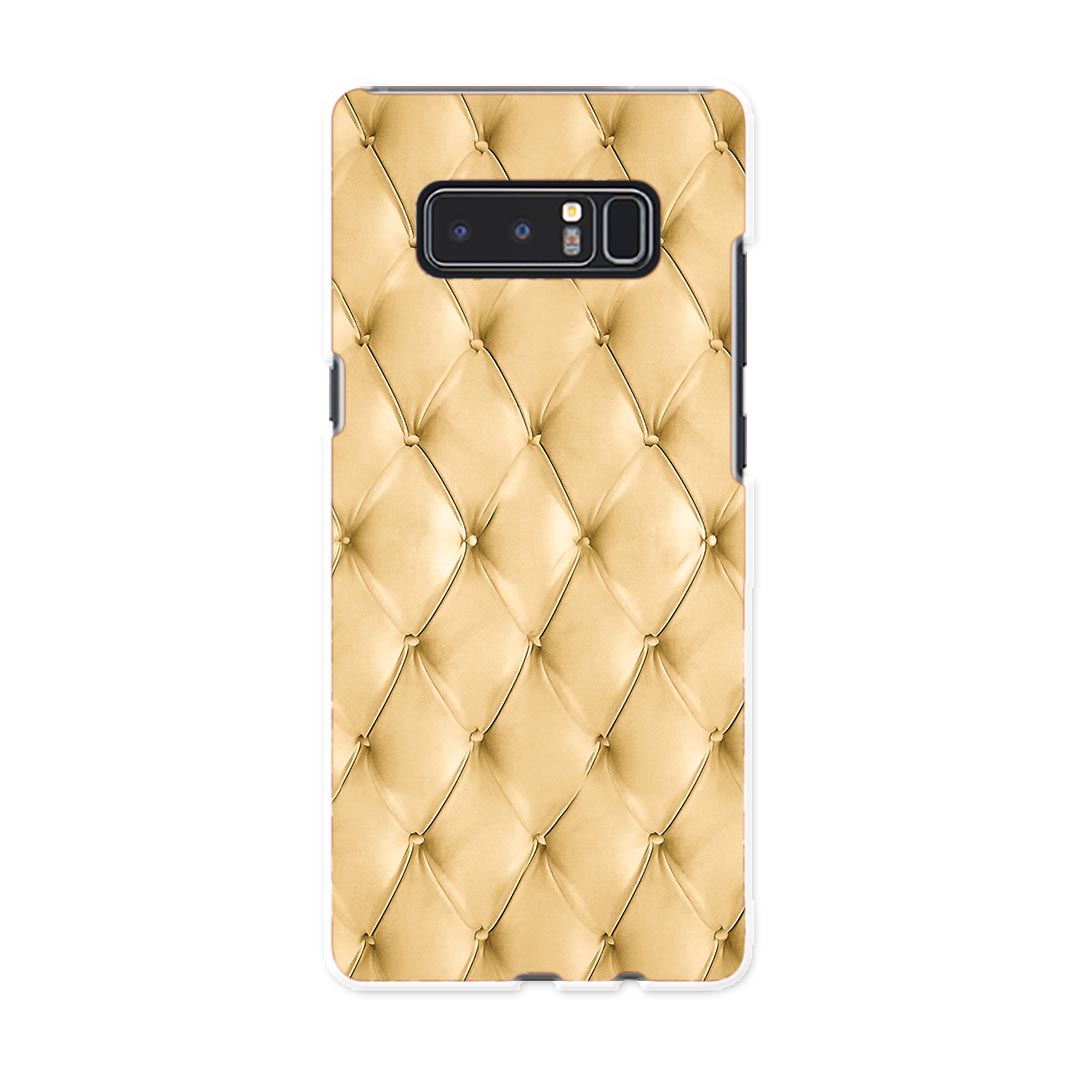 Galaxy Note8 SCV37 au エーユー スマホ カバー スマホケース ハード pc ケース 写真　皮　ベージュ チェック・ボーダー 008161
