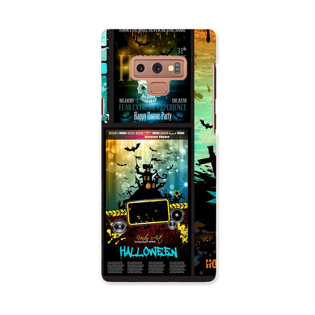 SCV40 Galaxy Note9 ギャラクシー ノートナイン au エーユー scv40 スマホ カバー スマホケース スマホカバー PC ハードケース 007495 ハロウィン　骸骨　ドクロ　カボチャ
