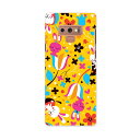 SCV40 Galaxy Note9 ギャラクシー ノートナイン au エーユー scv40 スマホ カバー スマホケース スマホカバー PC ハードケース 008076 花 フラワー うさぎ 兎 キャラクター