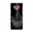 SC-01L Galaxy Note9 ギャラクシー ノートナイン docomo ドコモ sc01l スマホ カバー ケース スマホケース スマホカバー PC ハードケース 008213 カラフル レインボー きらきら 黒 ブラック