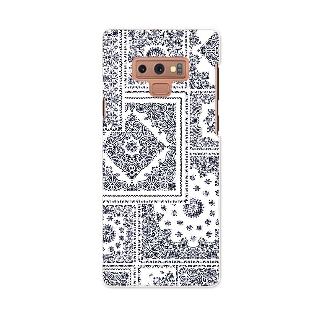 SC-01L Galaxy Note9 ギャラクシー ノートナイン docomo ドコモ sc01l スマホ カバー ケース スマホケース スマホカバー PC ハードケース 011784 ペイズリー　模様　青(2.0)