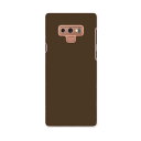 SCV40 Galaxy Note9 ギャラクシー ノートナイン au エーユー scv40 スマホ カバー スマホケース スマホカバー PC ハードケース 012246 茶色 単色 シンプル