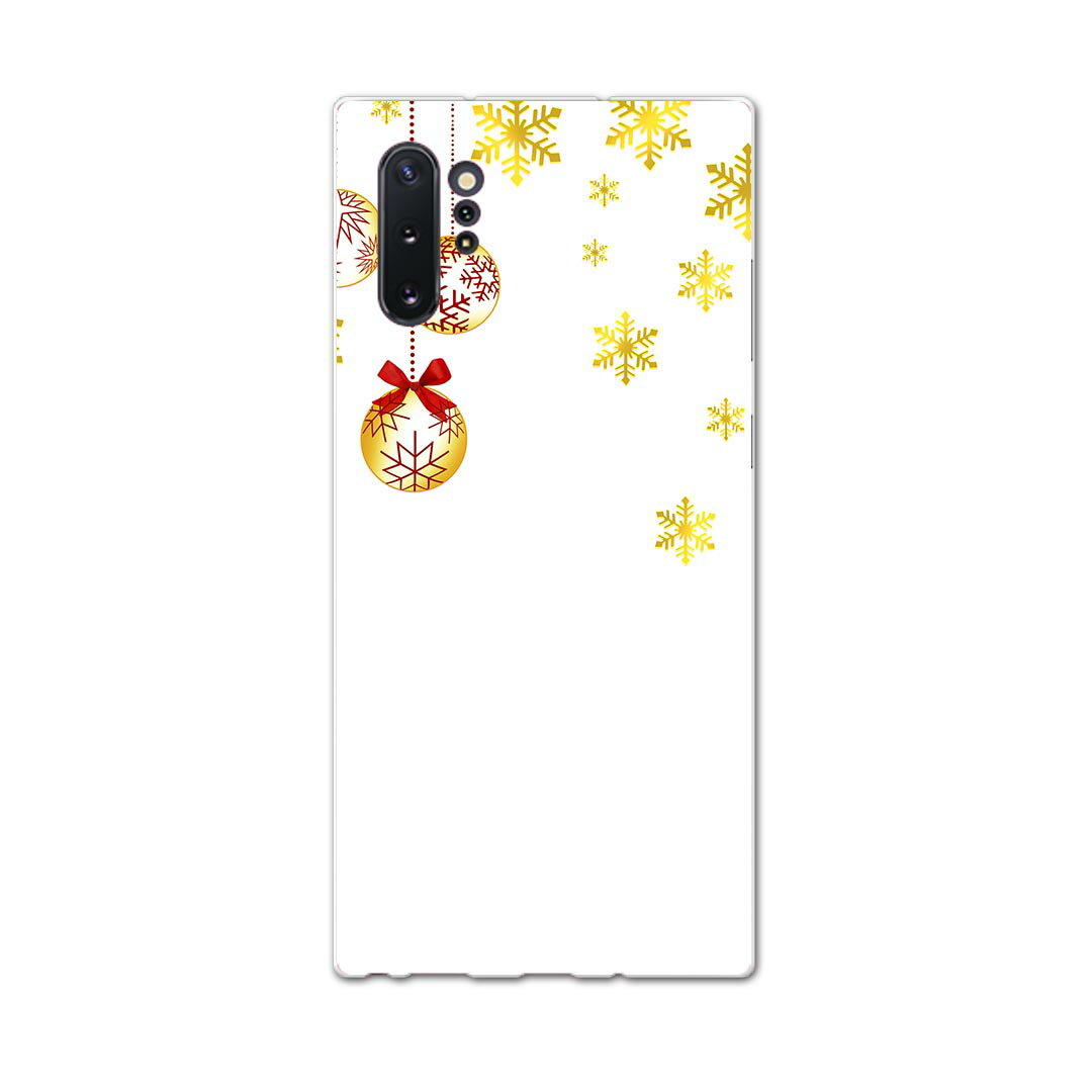 SC-01M Galaxy Note10+ ギャラクシー ノート プラス docomo ドコモ sc01m スマホ カバー ケース スマホケース スマホカバー TPU ソフトケース 009970 クリスマス　飾り　金