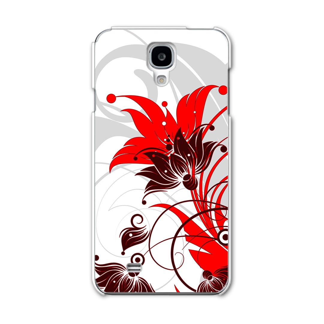 SC-02F GALAXY J ギャラクシー j sc02f docomo ドコモ カバー ケース スマホケース スマホカバー PC ハードケース 花　フラワー　赤　レッド クール 007631