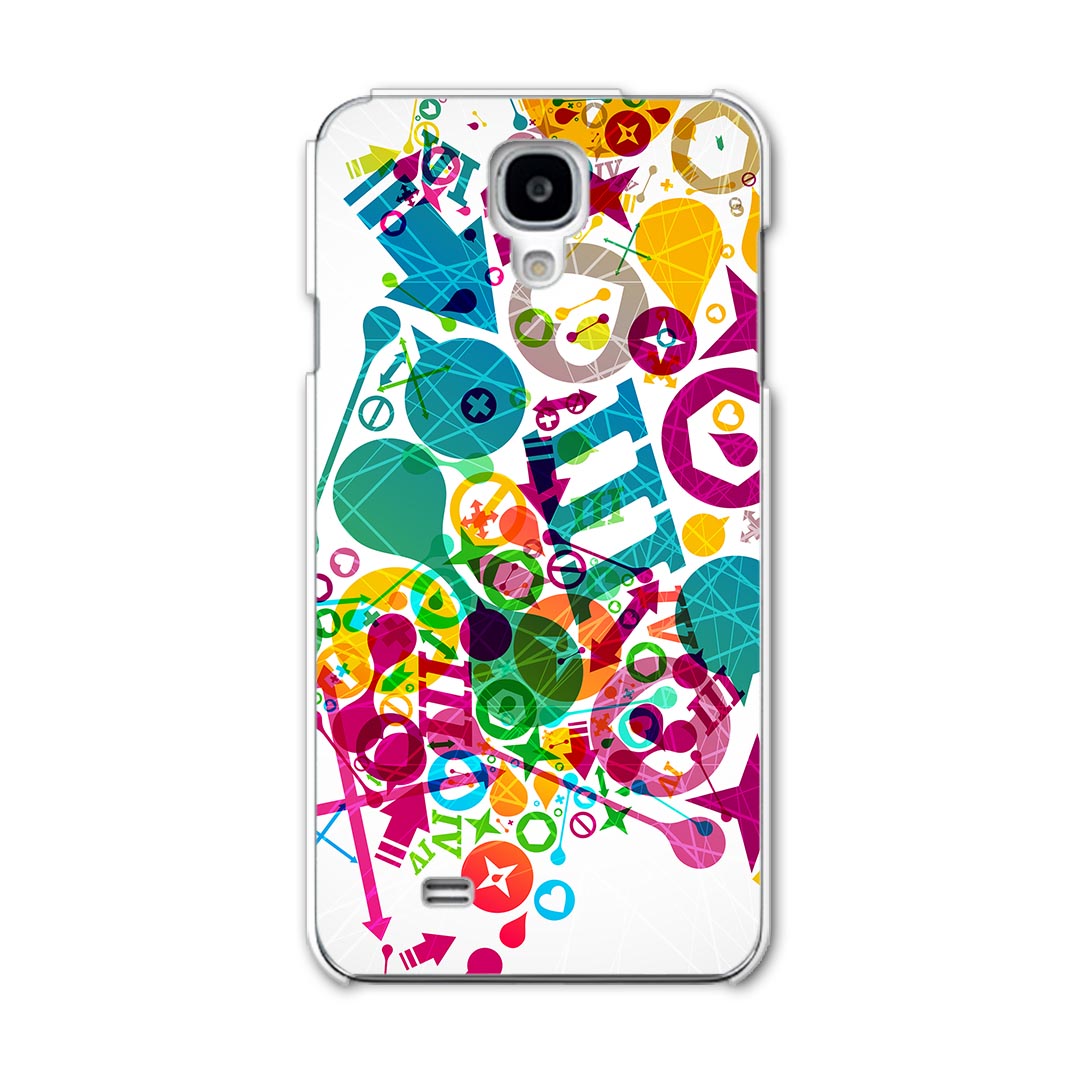 SC-02F GALAXY J ギャラクシー j sc02f docomo ドコモ カバー ケース スマホケース スマホカバー PC ハードケース カラフル レインボー ハート ユニーク 008196