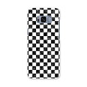 SCV36 Galaxy S8 ギャラクシー エス エイト au エーユー スマホ カバー ハード pc ケース ハードケース 市松模様 モノクロ チェック・ボーダー 000242(2)