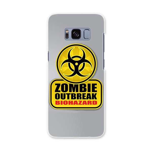 SCV36 Galaxy S8 ギャラクシー エス エイト au エーユー スマホ カバー ハード pc ケース ハードケース 標識 ゾンビ バイオハザード ユニーク 001180