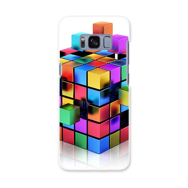 SC-02J Galaxy S8 ギャラクシー エス エイト sc02j docomo ドコモ スマホ カバー ケース スマホケース スマホカバー PC ハードケース キューブ　立体　カラフル その他 ユニーク 003660