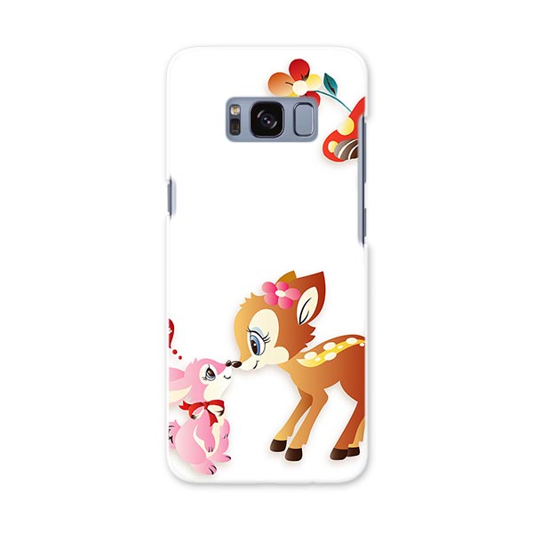 SC-02J Galaxy S8 ギャラクシー エス エイト sc02j docomo ドコモ スマホ カバー ケース スマホケース スマホカバー PC ハードケース バンビ　キャラクター アニマル 004482