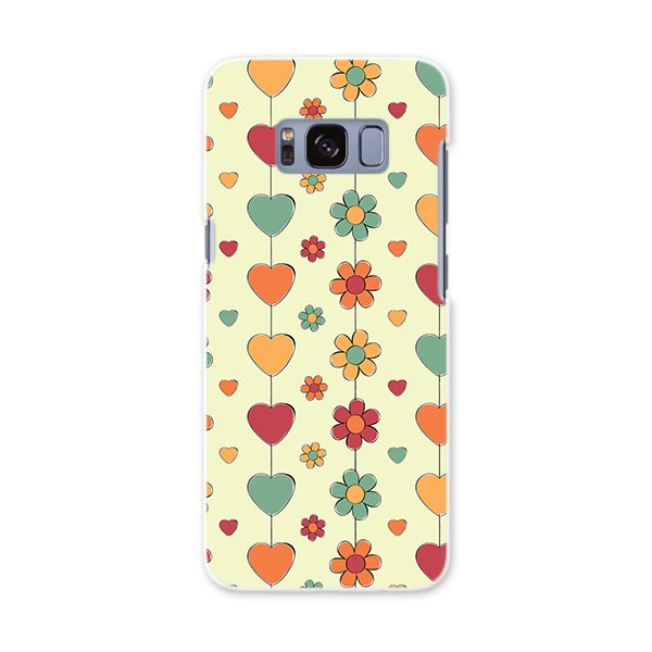 SC-02J Galaxy S8 ギャラクシー エス エイト sc02j docomo ドコモ スマホ カバー ケース スマホケース スマホカバー PC ハードケース 花　ハート　模様 ラブリー 005448