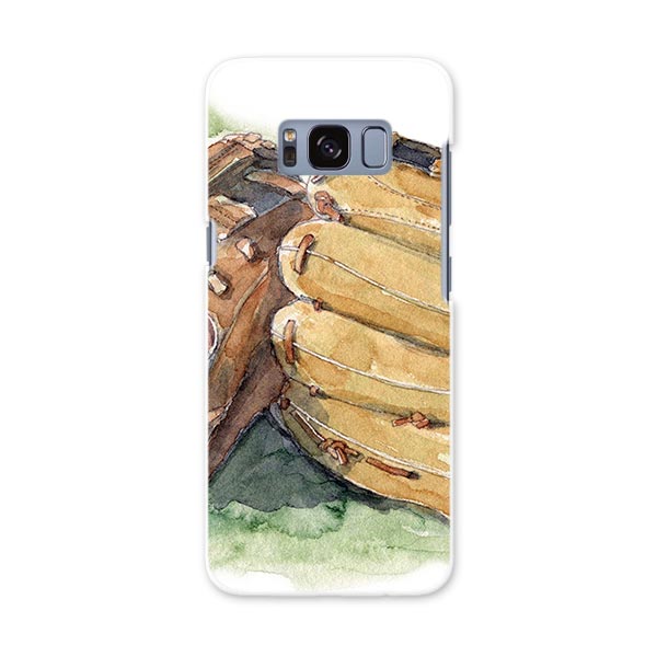 SC-02J Galaxy S8 ギャラクシー エス エイト sc02j docomo ドコモ スマホ カバー ケース スマホケース スマホカバー PC ハードケース イラスト　水彩　グローブ　野球 ユニーク 008065