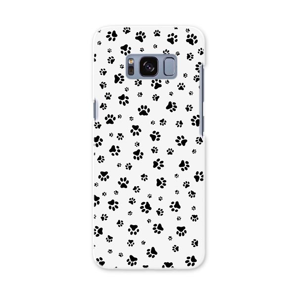 SC-02J Galaxy S8 ギャラクシー エス エイト sc02j docomo ドコモ スマホ カバー ケース スマホケース スマホカバー PC ハードケース 動物 犬 足跡 010270