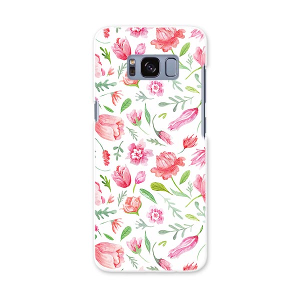 SC-02J Galaxy S8 ギャラクシー エス エイト sc02j docomo ドコモ スマホ カバー ケース スマホケース スマホカバー PC ハードケース 花柄　ピンク　かわいい 011876