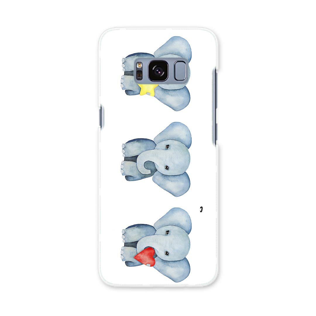 乐天商城 - SC-02J Galaxy S8 ギャラクシー エス エイト sc02j docomo ドコモ スマホ カバー ケース スマホケース スマホカバー PC ハードケース 015915 象　動物　かわいい