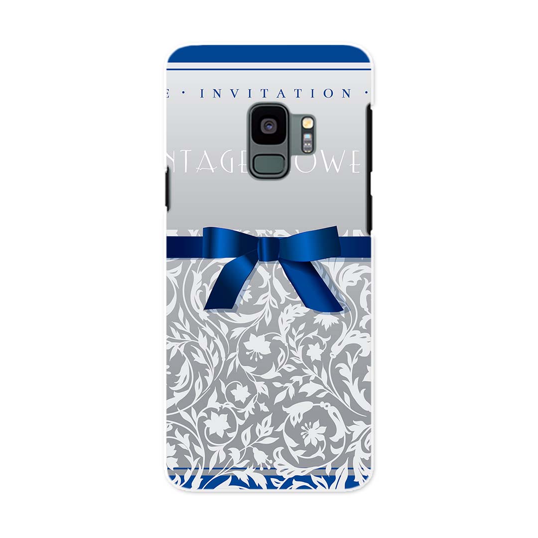 SC-02K Galaxy S9 ギャラクシー エスナイン docomo sc02k ドコモ スマホ カバー ケース スマホケース スマホカバー PC ハードケース 005474 青　リボン　花　フラワー