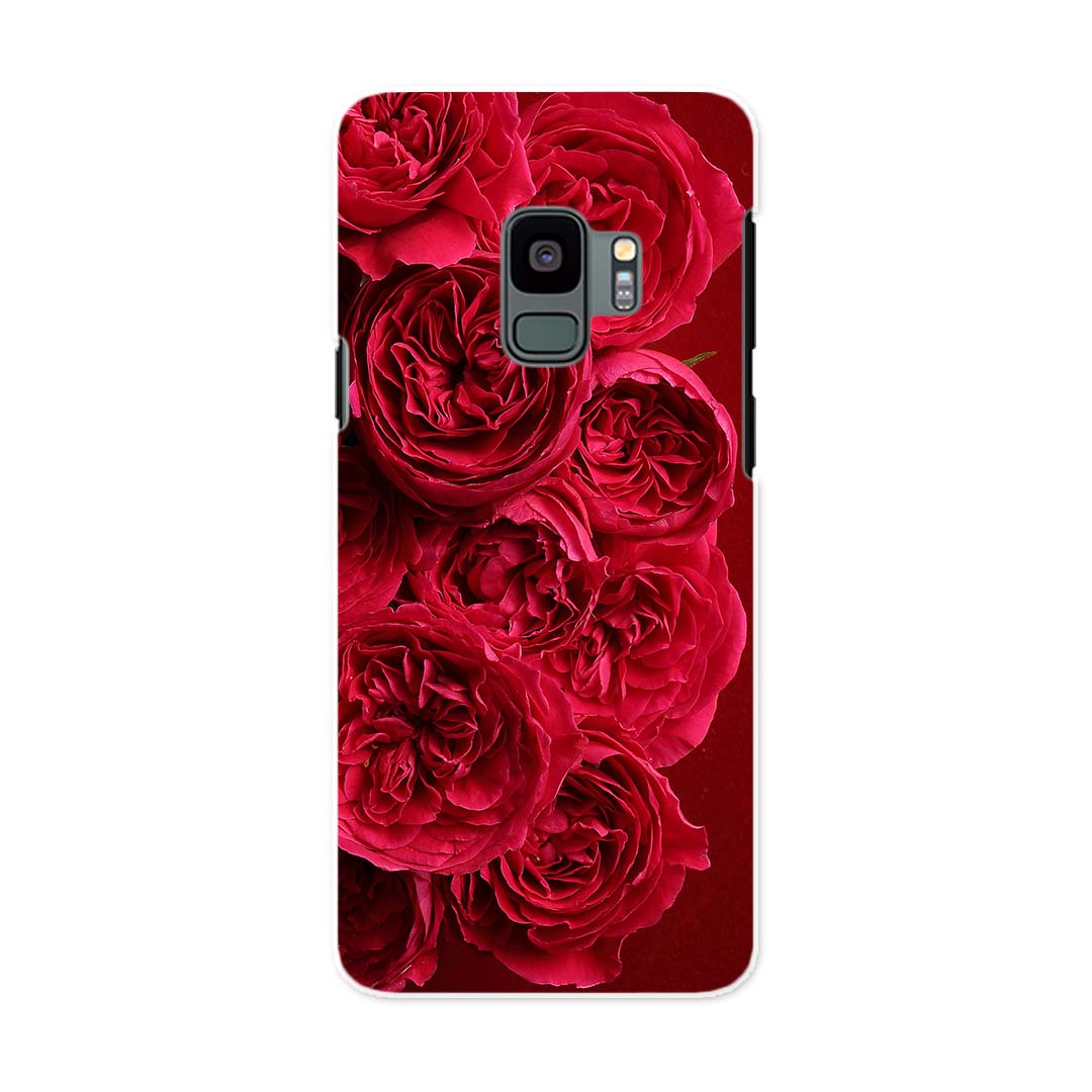 SC-02K Galaxy S9 ギャラクシー エスナイン docomo sc02k ドコモ スマホ カバー ケース スマホケース スマホカバー PC ハードケース 011904 花　バラ　赤