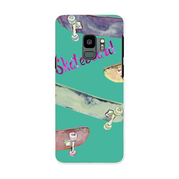 SCV38 Galaxy S9 ギャラクシー エスナイン au エーユー スマホ カバー ケース スマホケース スマホカバー PC ハードケース 016307 スケボー
