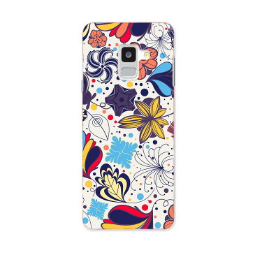 SC-02L Galaxy Feel2 ギャラクシー フィールツー docomo ドコモ sc02l スマホ カバー ケース スマホケース スマホカバー PC ハードケース 007630 花 フラワー 模様 青 ブルー