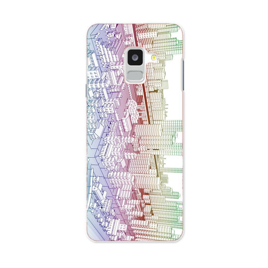 SC-02L Galaxy Feel2 ギャラクシー フィールツー docomo ドコモ sc02l スマホ カバー ケース スマホケース スマホカバー PC ハードケース 016317 カラフル　町並み