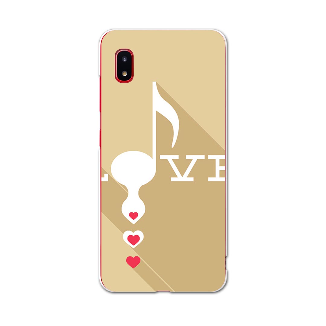 SCV46 Galaxy A20 ギャラクシー エートゥエンティ scv46 au エーユー スマホ カバー ケース スマホケース スマホカバー PC ハードケース 007022 ハート　英語　文字