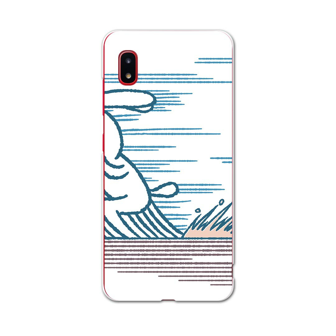 SCV46 Galaxy A20 ギャラクシー エートゥエンティ scv46 au エーユー スマホ カバー ケース スマホケース スマホカバー TPU ソフトケース 008928 うさぎ　亀　イラスト