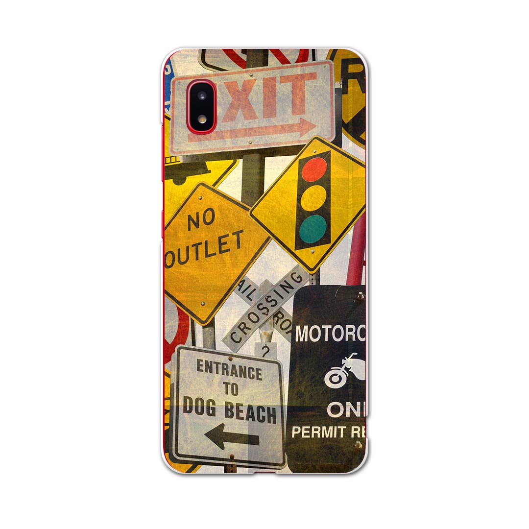 SCV46 Galaxy A20 ギャラクシー エートゥエンティ scv46 au エーユー スマホ カバー ケース スマホケース スマホカバー TPU ソフトケース 011168 標識　英語　看板