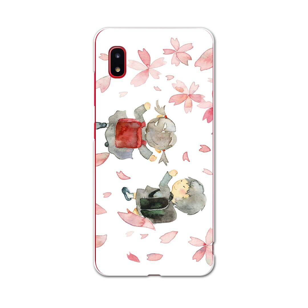 SCV46 Galaxy A20 ギャラクシー エートゥエンティ scv46 au エーユー スマホ カバー ケース スマホケース スマホカバー PC ハードケース 015263 春　桜　ランドセル　入学式　こども