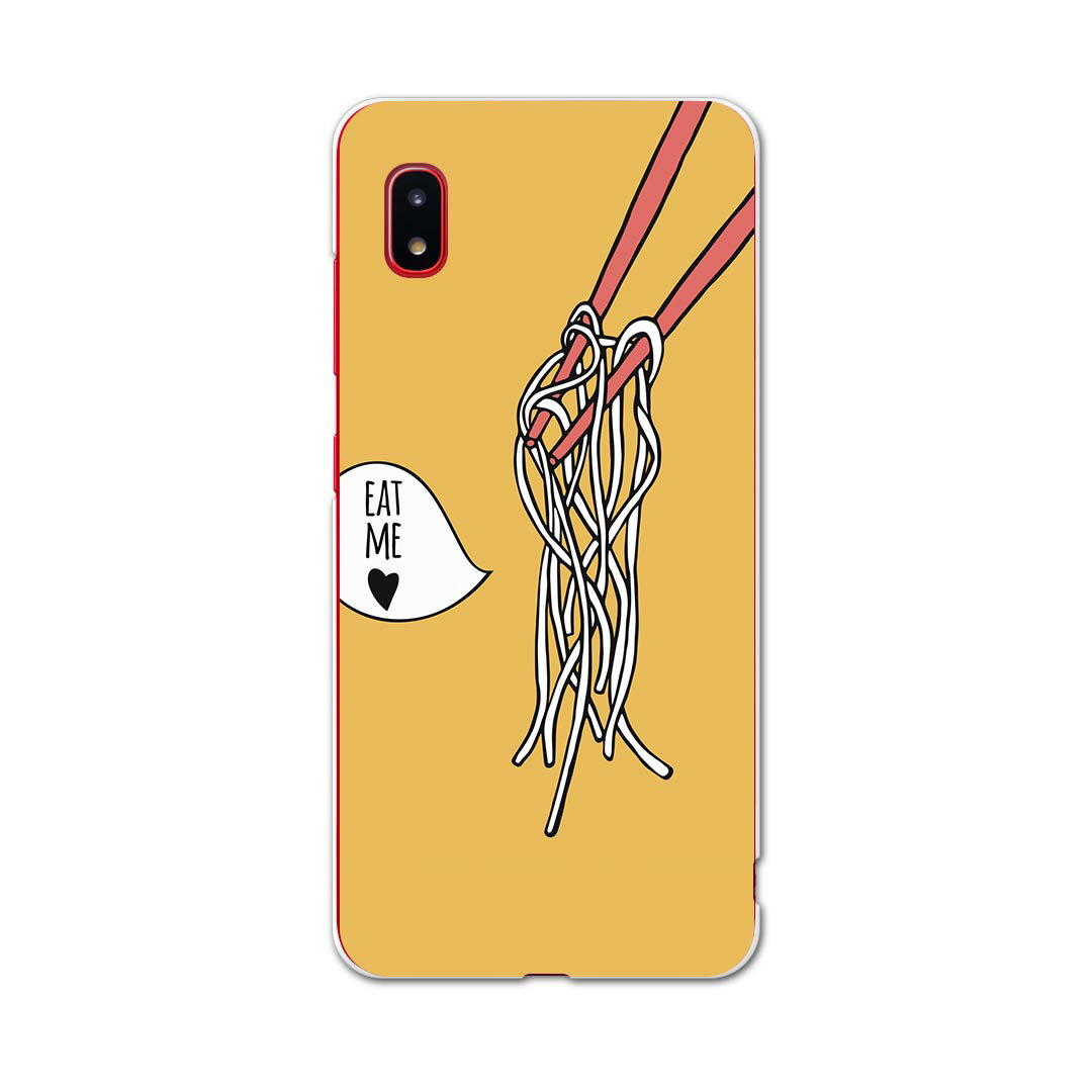 SCV46 Galaxy A20 ギャラクシー エートゥエンティ scv46 au エーユー スマホ カバー ケース スマホケース スマホカバー TPU ソフトケース 015766 食べ物　お箸