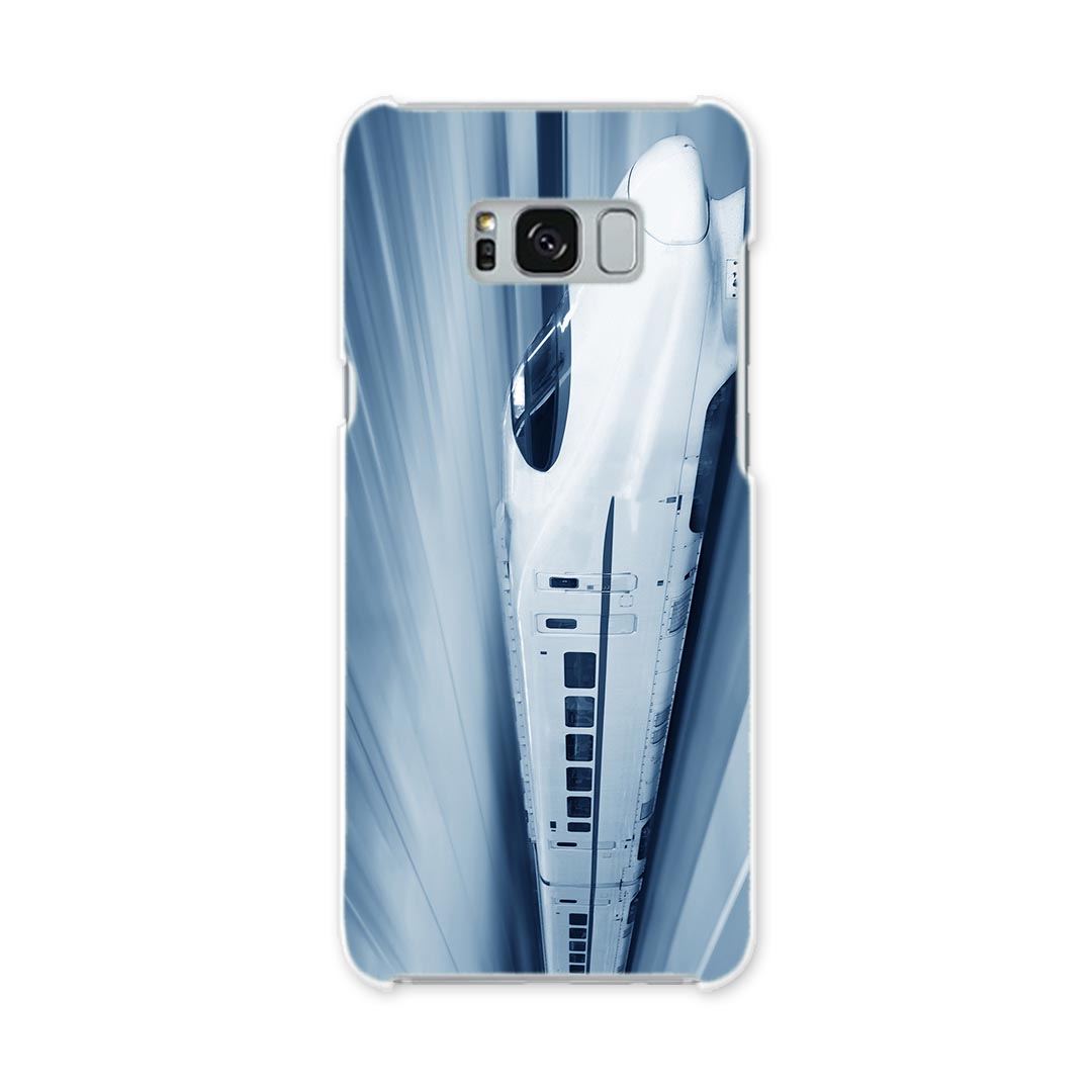 SCV35 Galaxy S8+ ギャラクシー エス エイト プラス au エーユー スマホ カバー スマホケース ハード pc ケース ハードケース 新幹線 ユニーク 000868