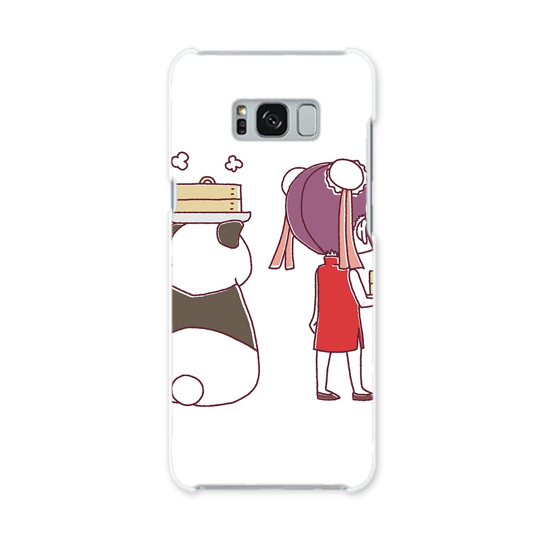 SCV35 Galaxy S8+ ギャラクシー エス エイト プラス au エーユー スマホ カバー ハード pc ケース ハードケース パンダ　チャイナ　イラスト その他 006133