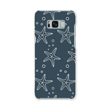 SCV35 Galaxy S8+ ギャラクシー エス エイト プラス au エーユー スマホ カバー ハード pc ケース ハードケース ヒトデ 海 夏 011998