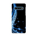 SC-03L Galaxy S10 ギャラクシー エステン docomo ドコモ sc03l スマホ カバー ケース スマホケース スマホカバー PC ハードケース 003399 シンプル 青 キラキラ(2)
