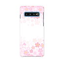 SCV41 Galaxy S10 ギャラクシー エステン au エーユー scv41 スマホ カバー ケース スマホケース スマホカバー PC ハードケース 005307 桜 ピンク イラスト
