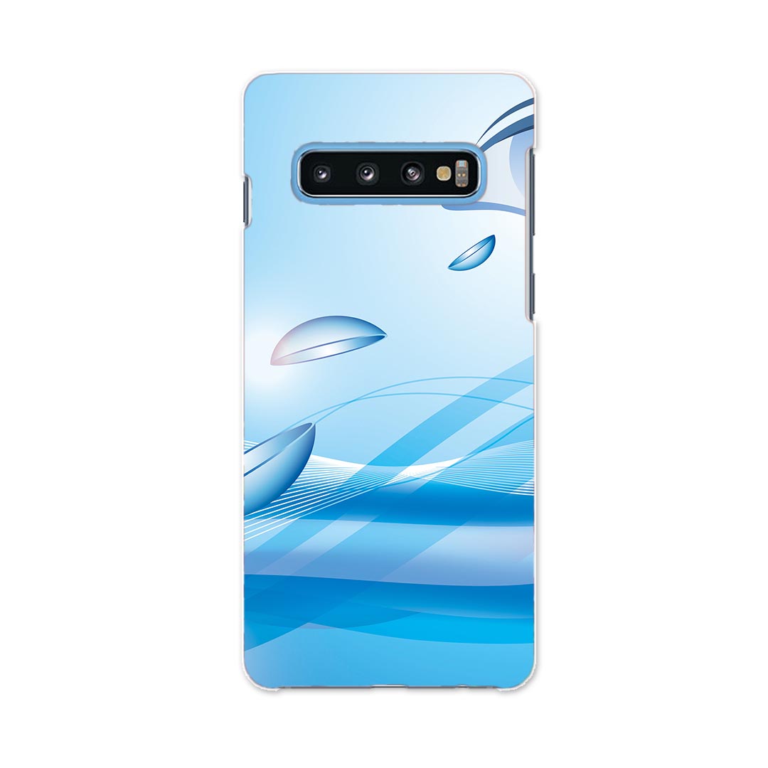 SC-03L Galaxy S10 ギャラクシー エステン docomo ドコモ sc03l スマホ カバー ケース スマホケース スマホカバー PC ハードケース 008377 コンタクト 青 ブルー 瞳 目