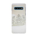 SC-03L Galaxy S10 ギャラクシー エステン docomo ドコモ sc03l スマホ カバー ケース スマホケース スマホカバー PC ハードケース 008863 写真 ティアラ ダイヤ 白 ホワイト