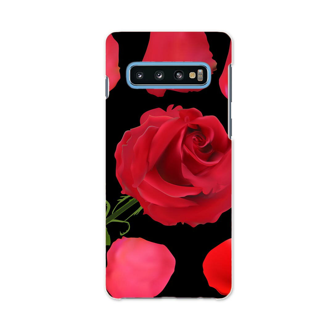 SC-03L Galaxy S10 ギャラクシー エステン docomo ドコモ sc03l スマホ カバー ケース スマホケース スマホカバー TPU ソフトケース 008906 フラワー　花　薔薇　赤　レッド