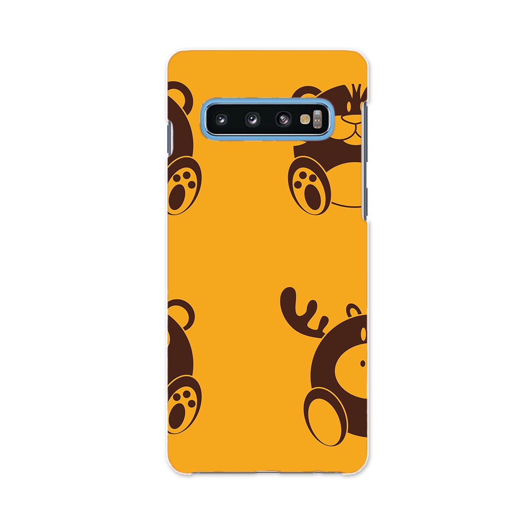 SC-04L Galaxy S10+ ギャラクシー エステンプラス docomo ドコモ sc04l スマホ カバー ケース スマホケース スマホカバー PC ハードケース 008125 動物　イラスト　オレンジ　トラ